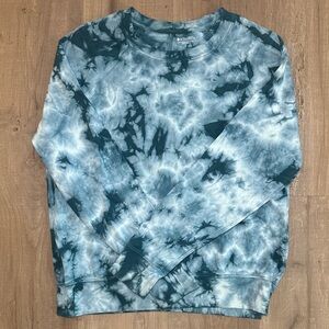 Athleta Blue Tie-Dye Sundown Sweatshirt